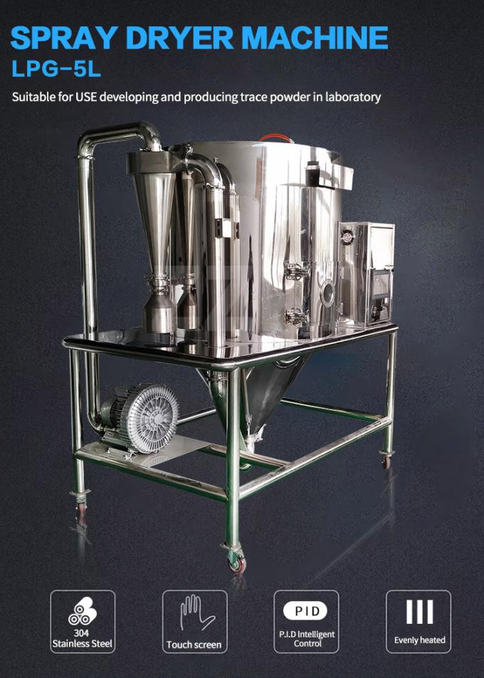 Pulverize o secador para o secador de pulverizador do equipamento de secagem grt-5 do pulverizador do café instantâneo