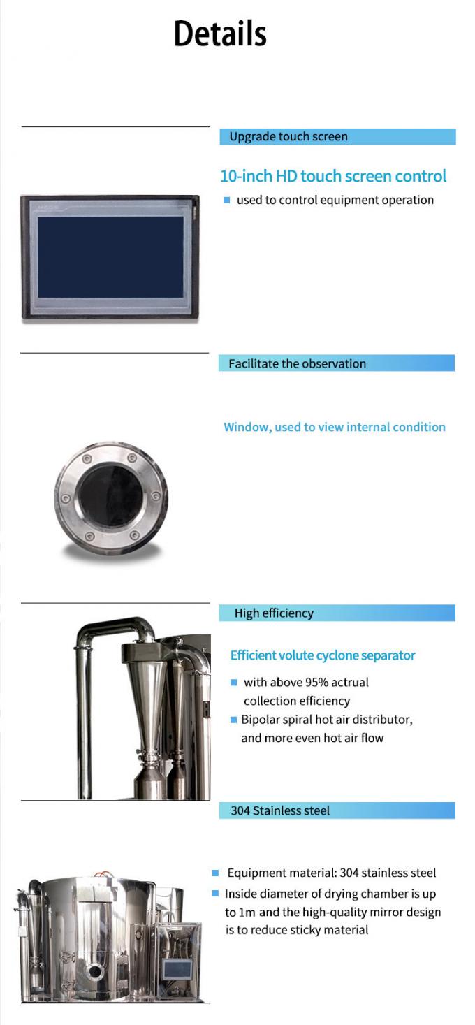 Pulverize o secador para o secador de pulverizador do equipamento de secagem grt-5 do pulverizador do café instantâneo